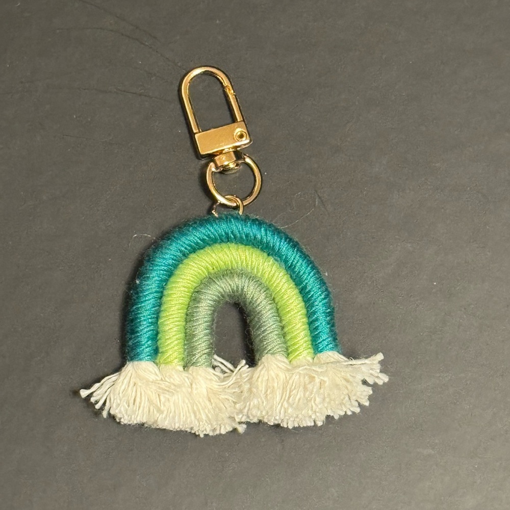 Rainbow Keychain with Tassels
